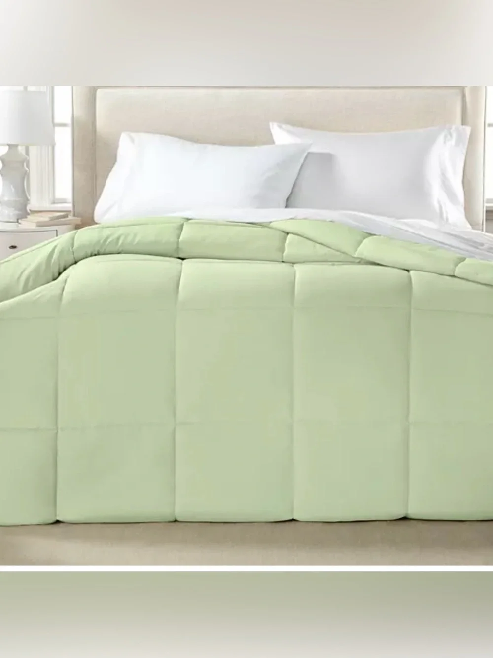 Royal Luxe full/queen Light Green Comforter- Plush down Quilted Comforter